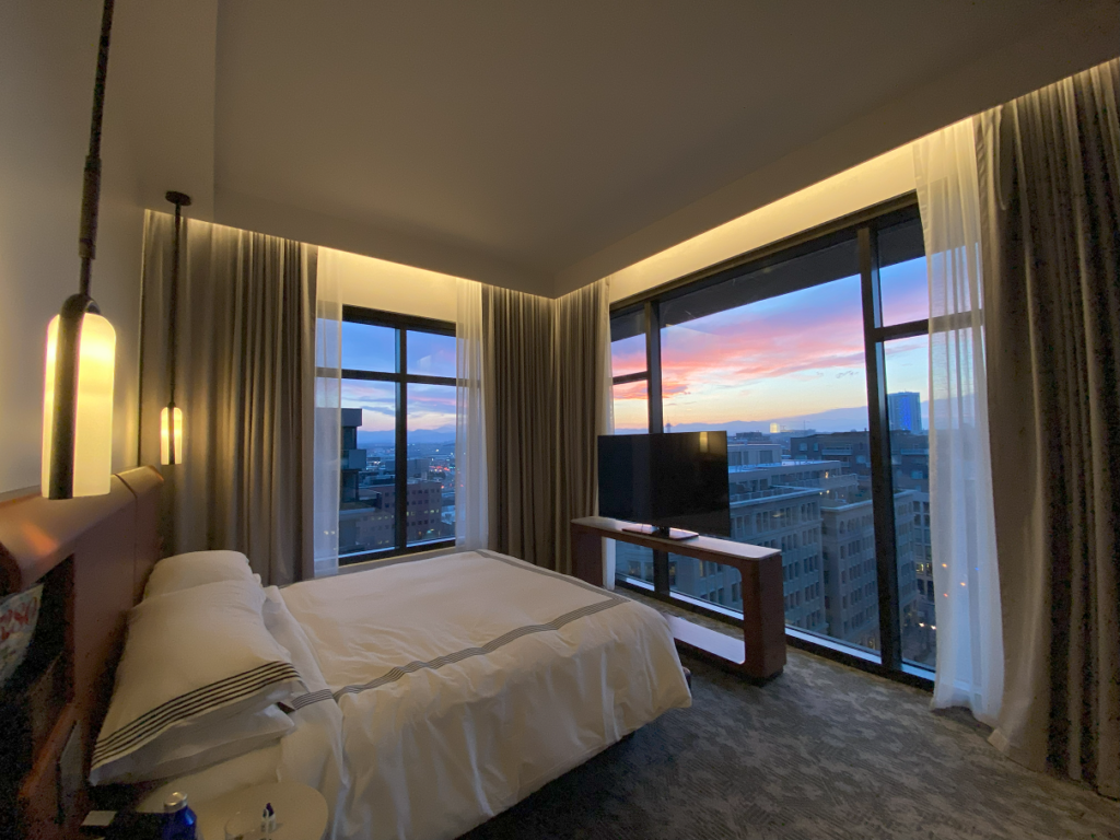 bedroom with view