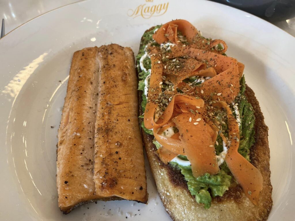 Avocado Toast and Pan fried Trout